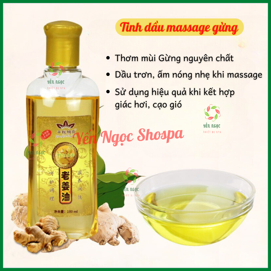 Tinh dầu massage body Qian Qiu Ming Yue 180ml massage giác hơi cạo gió, đả thông kinh lạc