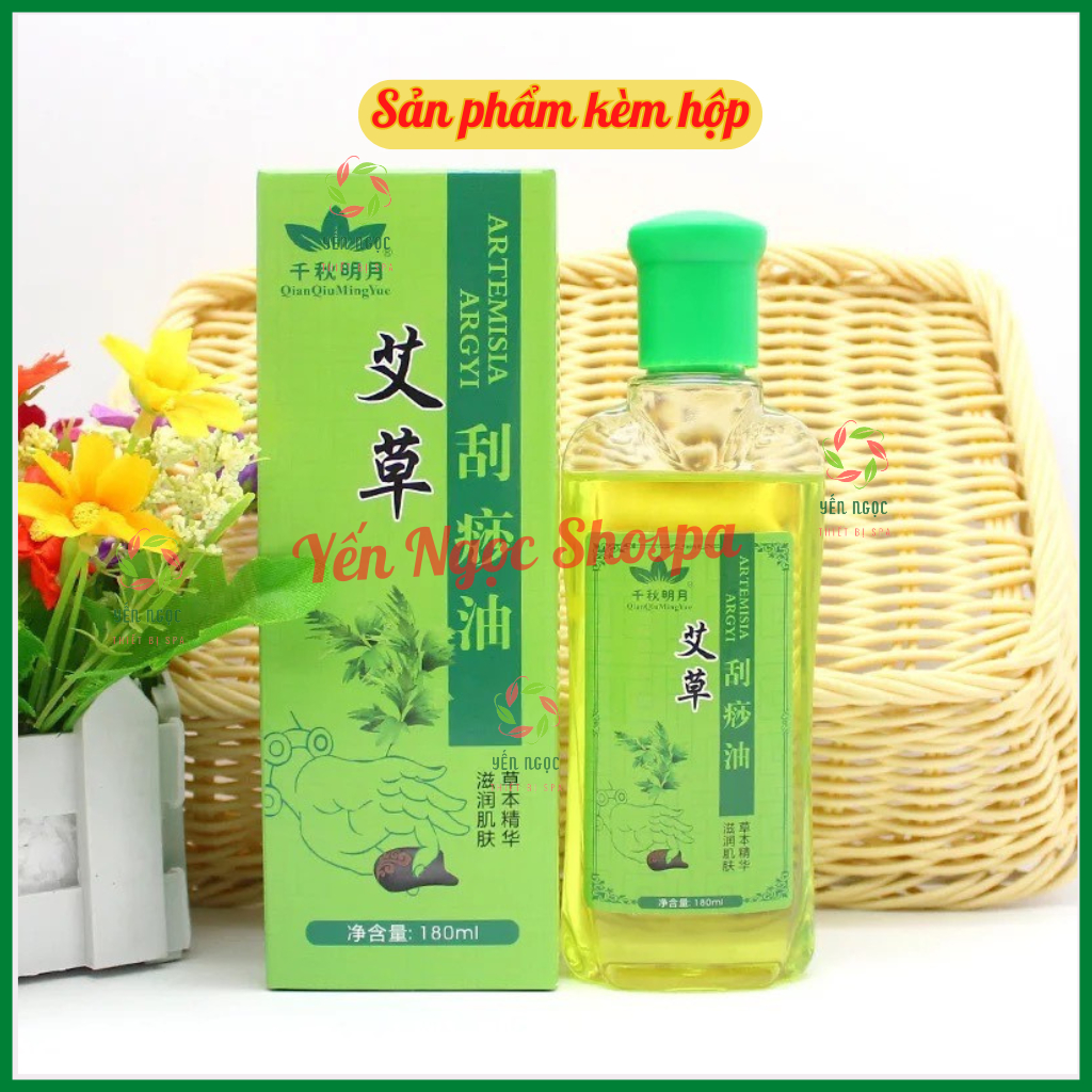 Tinh dầu massage body Qian Qiu Ming Yue 180ml massage giác hơi cạo gió, đả thông kinh lạc
