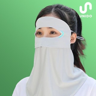  Khăn trùm full mặt - Chống nắng chống nám - Vải lụa lạnh thoáng khí - Mẫu mới nhất UNIDO K12 