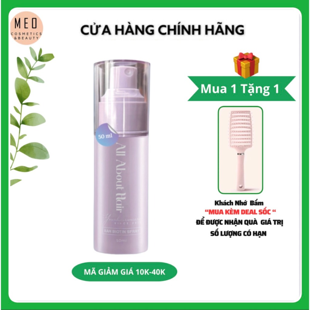 Xịt Dưỡng Tóc AAH All About Hair 50ml - Biotin Spray Chai 50ml