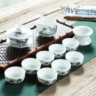 Bộ ấm chén khải pha trà kèm hộp quà