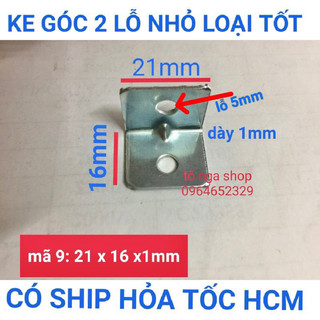 Ke góc chữ l 2 lỗ, eke ,bát 2 lỗ loại tốt 1,6cm x 2,1cm, ke góc vuông