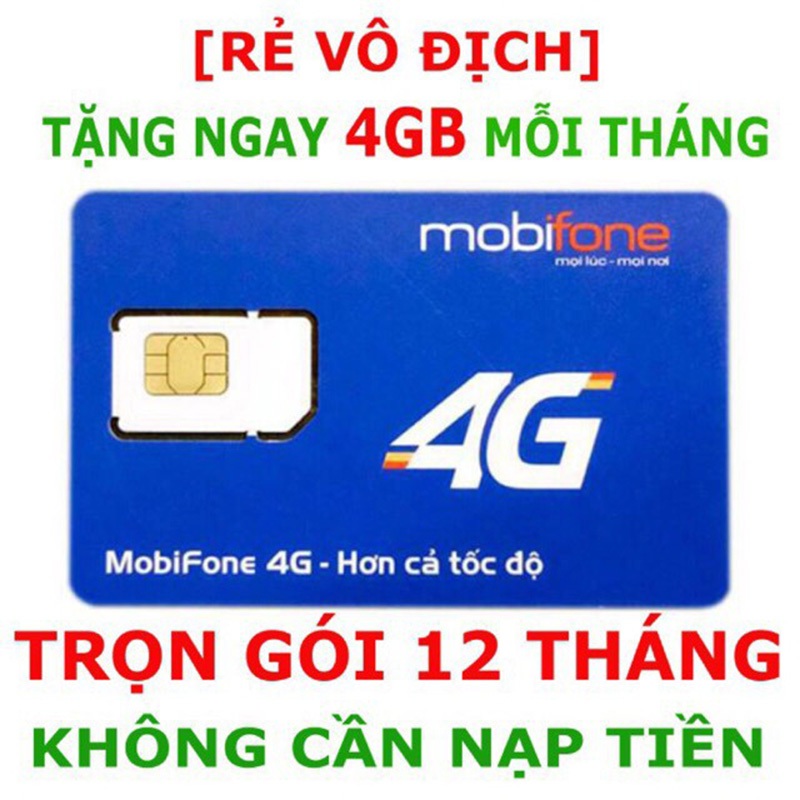 [FREESHIP] SIM 4G MOBIFONE MDT350 (4GB/Tháng*12 Tháng)