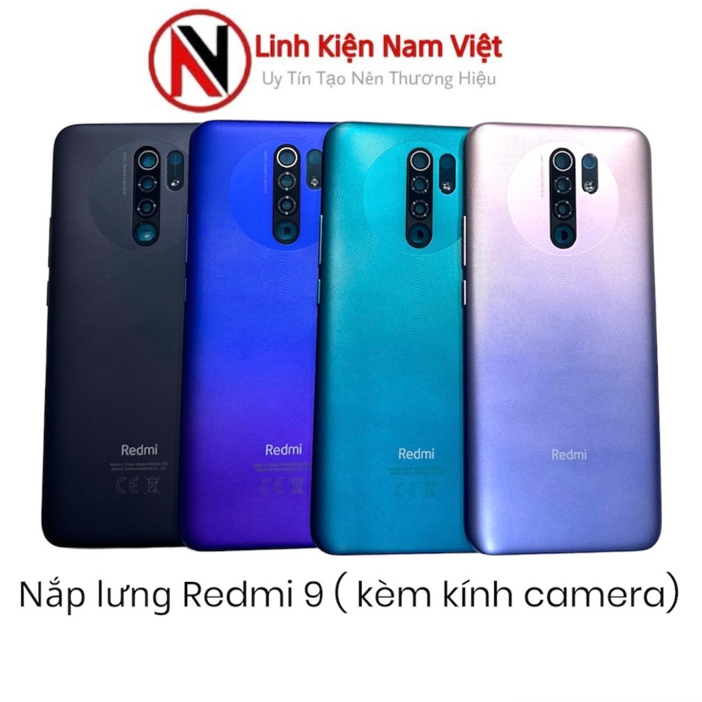 Nắp lưng Xiaomi Redmi 9 (kèm kính camera , không sườn)