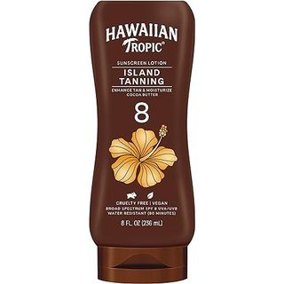 Dưỡng thể chống nắng & giúp da rám nắng Hawaiian Tropic Tanning Lotion Sunscreen SPF 8 236ml (Mỹ)