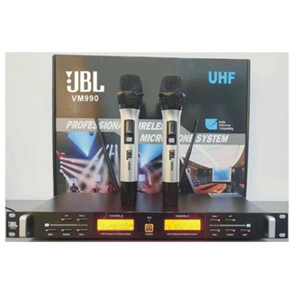 ( HÀNG LOẠI 1 ) Micro Không Dây JBL VM 990, Với 2 Anten Sóng Khỏe, Âm Thanh Mượt Mà, UHF Bắt Song Cực Nhanh