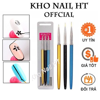 Set 3 cây cọ nét cọ kim lồng mềm vẽ móng
