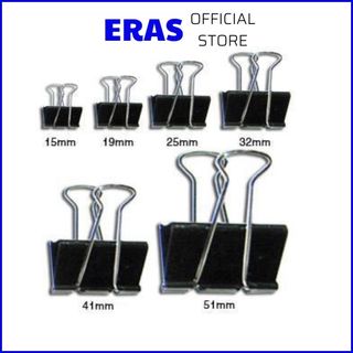Hộp 12 Kẹp Bướm Đen 15 mm Eras E511