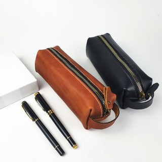 [Da thật] Túi đựng bút da bò thật ZN03LEA (Đen/Nâu) - 100% da bò thật, BH 3 năm