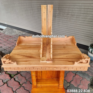 Bàn thờ treo tường gỗ xoan ngang 48 cm 1 bộ gồm bộ ke đế hàng để đẹp