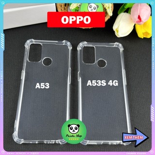 Ốp Oppo A53 / A53S 4G Bảo Vệ Cam, Chống Sốc, Trong Suốt, Silicon