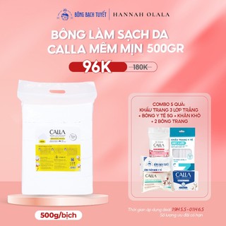 Hannah Olala x Bông Bạch Tuyết - Bông tẩy trang làm sạch da Bông Bạch Tuyết Calla Mềm Mịn 500gr