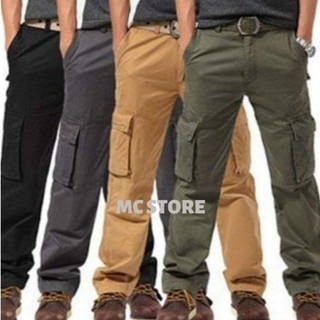 Quần Kaki Dài Có LoGo Quần Túi Hộp Dày Cho Ngoài Trời Kiểu Lính Phong Cách Lịch Lãm Full size 45-90kg MC STORE