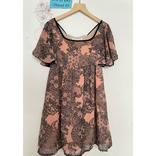 Đầm Nhật chất voan form babydoll dây rút sau lưng 24