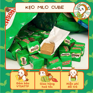 Combo 50 viên Kẹo Milo Cube Nestle chính hãng ( viên 2,75g), kẹo milo gói 100viên, Ăn Vặt Nhà Mầm.