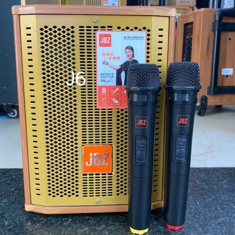 Loa kéo bluetooth JBZ J6 30w kèm 2 micro karaoke không dây