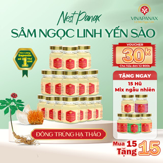 Đông trùng hạ thảo - Combo Sâm Ngọc Linh Yến sào Đông trùng Nest Panax hỗ trợ ngủ ngon, bồi bổ cơ thể hũ 70ml (Yến 35%)