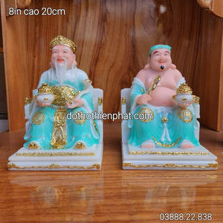 ( Hàng nhập )Cặp thần tài ông địa đá 8in cao 22cm cao cấp rẻ nhất thị trường