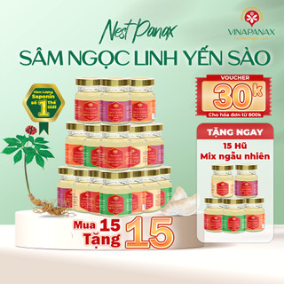 Mix nhiều vị - Combo Sâm Ngọc Linh Yến sào Nest Panax hỗ trợ ngủ ngon, bồi bổ cơ thể hũ 70ml (Yến sào 35%)