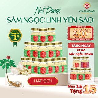 Hạt sen - Combo Sâm Ngọc Linh Yến sào Hạt sen Nest Panax hỗ trợ ngủ ngon, bồi bổ cơ thể hũ 70ml (Yến sào 35%)
