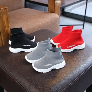 Giày boot thun cao cổ, giày thể thao cổ cao bé trai, bé gái, cổ thun co dãn phối thun lưới năng động cho bé - g115 -298