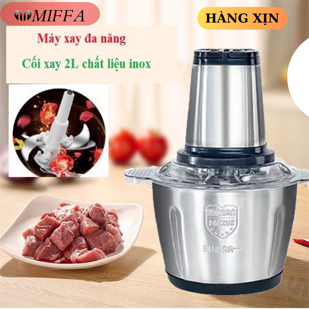 [BH 1 đổi 1] Máy Xay Thịt - Máy Say Thịt Giò Chả Đa Năng - Cối Xay Thịt Inox 304 4 Lưỡi Chính Hãng
