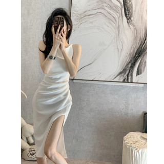Váy lụa cổ đổ đính vai Gava váy lụa mềm mại thanh lịch quyến rũ sang trọng - S06