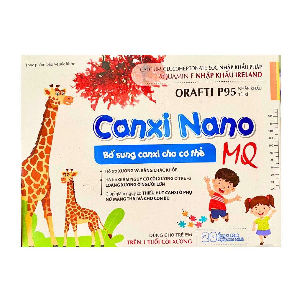 Siro ống Canxi Nano MQ bổ sung Canxi cho bé phát triển mau lớn, hỗ trợ xương răng chắc khỏe