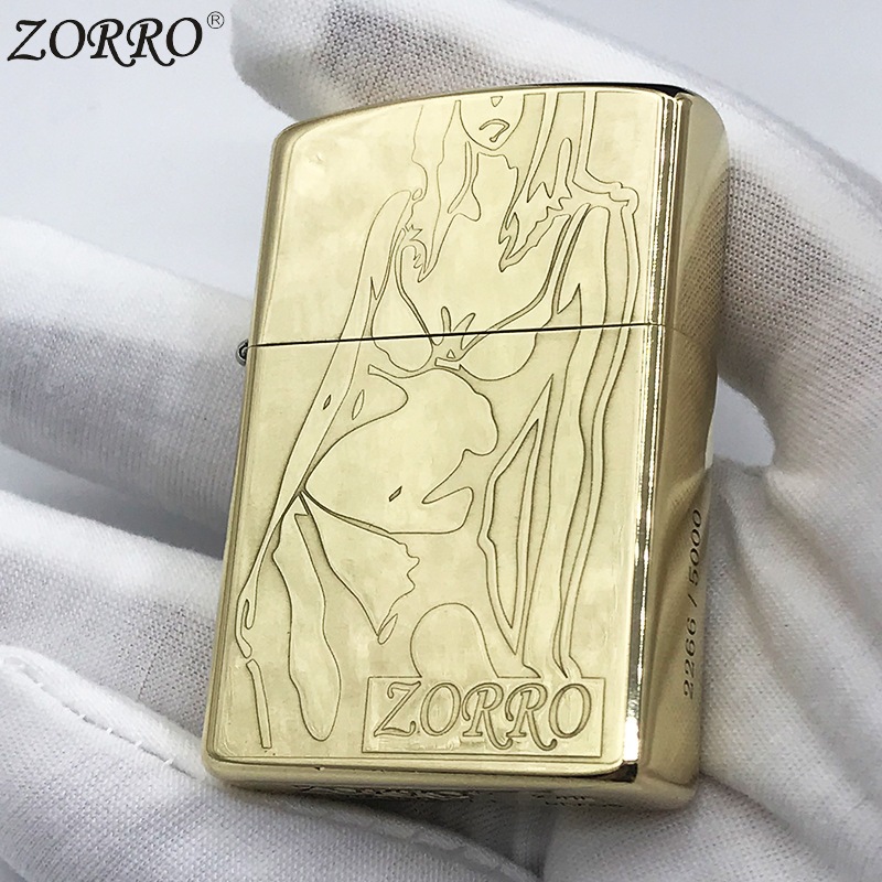 Vỏ quẹt zorro khắc 2 mặt zorro girl gợi cảm cực đẹp