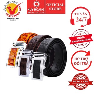 Thắt lưng nam vân cá sấu Huy Hoàng 3,5P màu da, đen, nâu HP4116-17-18
