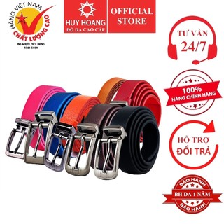 Dây thắt lưng nữ da bò màu da, đen, đỏ, cam, xanh, nâu, hồng hp5123-24-25-26-27-28-29