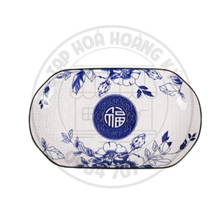 Đĩa soài chữ phúc 32cm gốm sứ cao cấp chuẩn đẹp hàng dày dặn