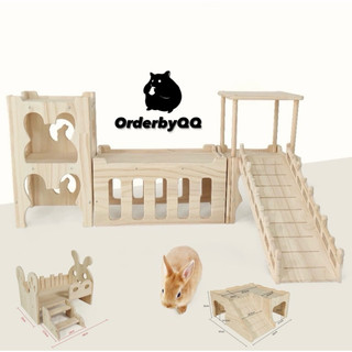 Phụ Kiện Chuột Lang Guinea Pig Hầm Chui Giường Gỗ