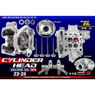 Đầu bò CNC Exciter 135 150 xupap 22-25 SUM Racing SUPER HEAD - Đầu quy lát Exciter 150