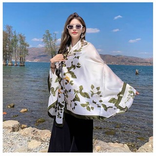Khăn lụa choàng cổ size đại 90x180cm chất lụa satin mềm mịn mát