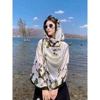 [KHĂN LỤA] Khăn Lụa Choàng Cổ Size Đại 90x180cm Chất Lụa Satin Mềm Mịn Mát
