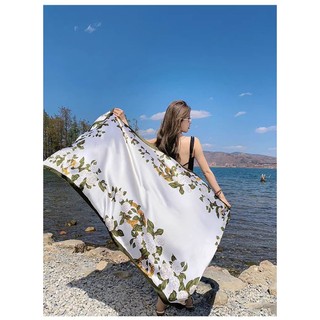 [KHĂN LỤA] Khăn Lụa Choàng Cổ Size Đại 90x180cm Chất Lụa Satin Mềm Mịn Mát