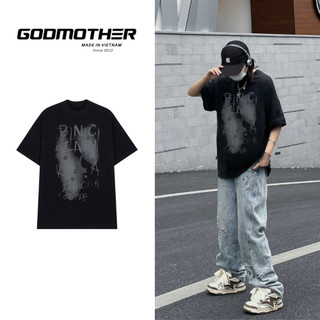 Áo Thun Oversize Nam Nữ Họa Tiết BNC Chất Liệu Cotton Godmother 2024