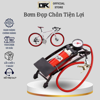 Bơm Đạp Chân Mini 1 Piston Bơm Xe Đạp, Xe Máy, Ô Tô, Bơm Phao,Bóng Tiện Lợi (LeTuKe Store)