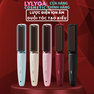 Lược điện chải mượt tóc ION âm LYLYGA lược chải tóc mini điện, tạo kiểu duỗi, uốn tóc, làm phồng tóc đa năng LD01