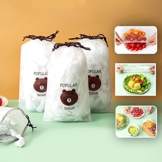 Bọc thực phẩm túi gấu co dãn siêu dai có chun tiện lợi đa năng túi 100 cái - Twins Cosmetic