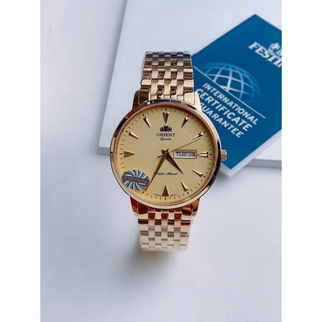 Đồng hồ đeo tay nam dây kim loại cao cấp chống nước 0rient size 40mm máy pin fullbox , shop minhkhoi