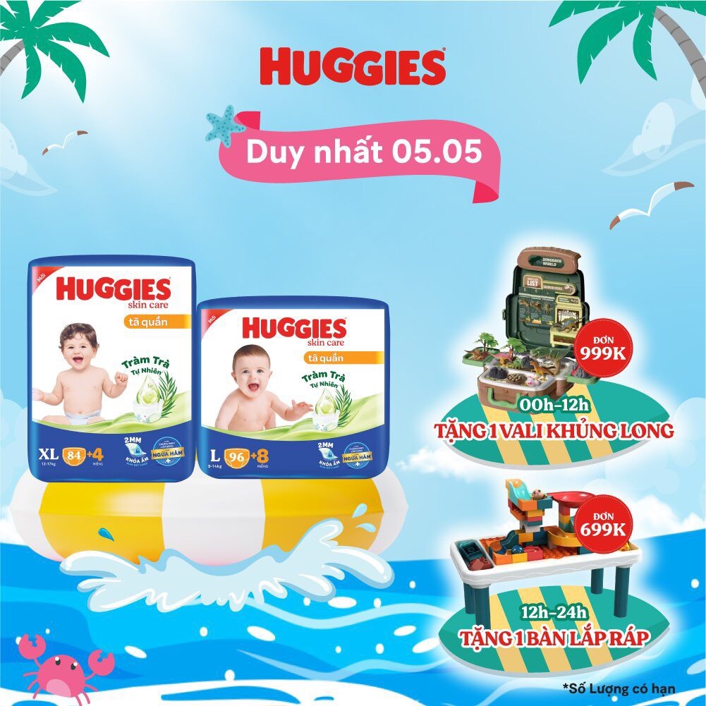 Tã Bỉm HUGGIES Tràm Trà Đủ Size