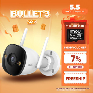 Camera Wifi ngoài trời Imou Bullet 3 (3MP) (5MP) I IPC-S3EP-3M0WE I Chống nước IP67 I Tích hợp kết nối Wi-Fi 6 I Bảo hàn