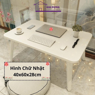 Bàn học gấp gọn ngồi bệt, dùng cho học sinh, sinh viên, để laptop làm việc. bàn chân nhựa cứng 40x60cm mặt gỗ MDF