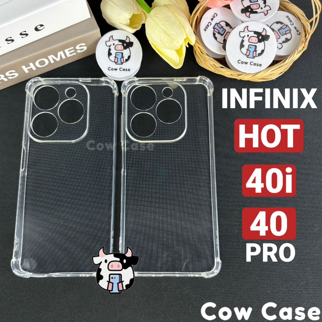 Ốp lưng Infinix Hot 40 Pro, 40i, Hot 40 chống sốc silicon dẻo Cowcase | Vỏ điện thoại Techno bảo vệ camera toàn diện