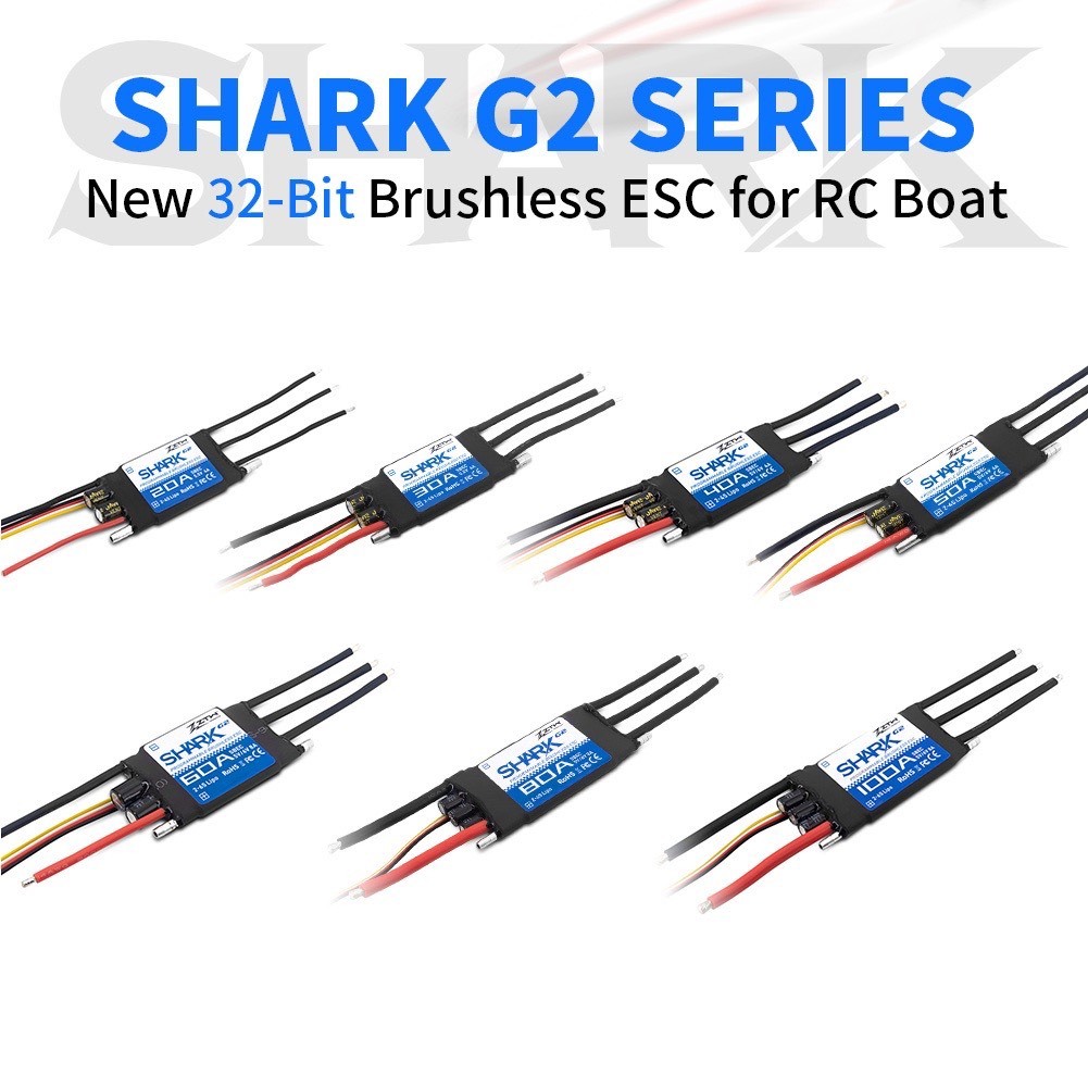 ESC ZTW SHARK( đã hàn jack, theo yêu cầu) ESC SharkG2 40A / 50A / 60A / 80A / 100A Cho Tàu