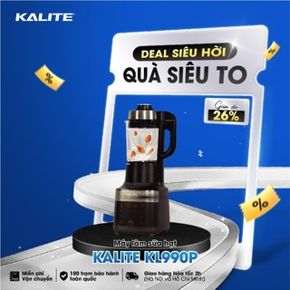 Máy làm sữa hạt Kalite KL990P công suất 2700W siêu lớn, chế độ nấu nhanh 10phút độc quyền, cảm biến chống trào tuyệt đối
