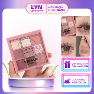 (Tặng cọ) Bảng phấn mắt , nhũ mắt DIKALU MINI NINE EYE COLOR SHADOW PALETTE 9 ô màu hồng