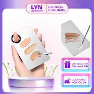 khay pha màu trang điểm trộn kem nền/ phần mắt/ son môi có que trộn